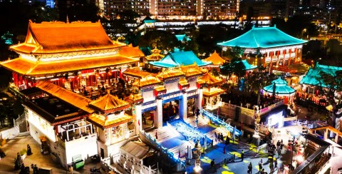Lighting Project of Wong Tai Sin Temple  in Hong Kong, China