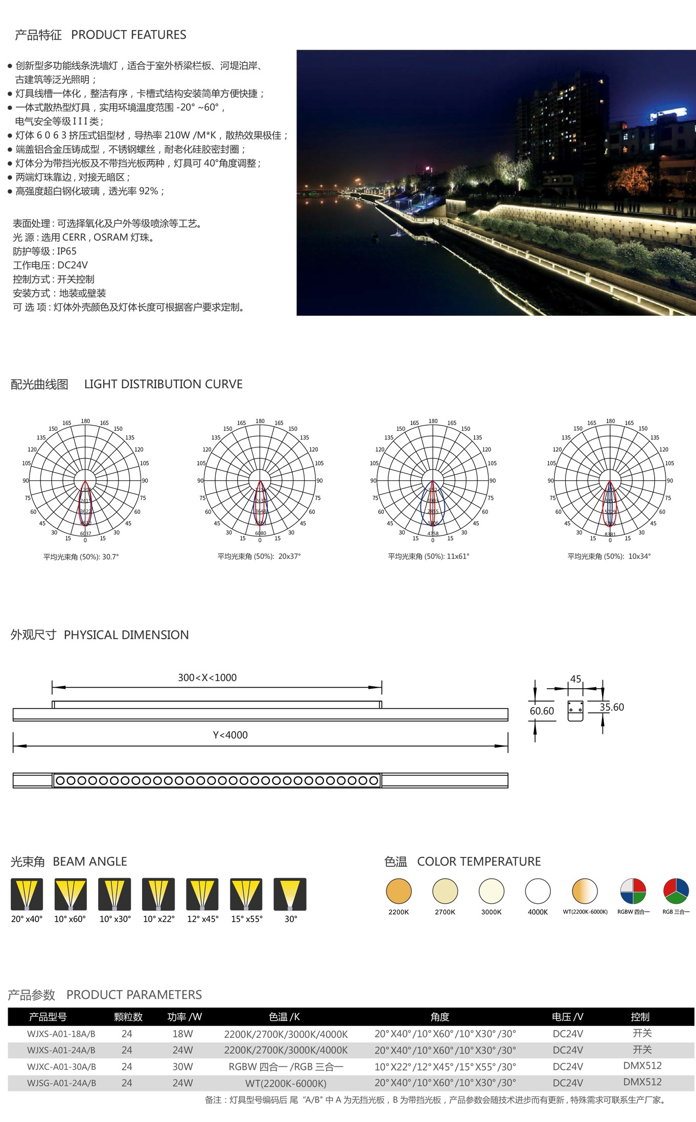 线条灯参数